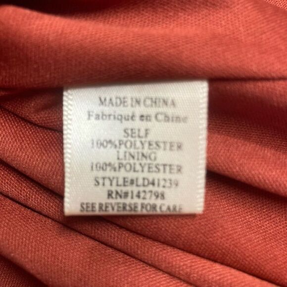 LOVE RICHE Orange Dress Size Medium Long Sleeve - Picture 9 of 10